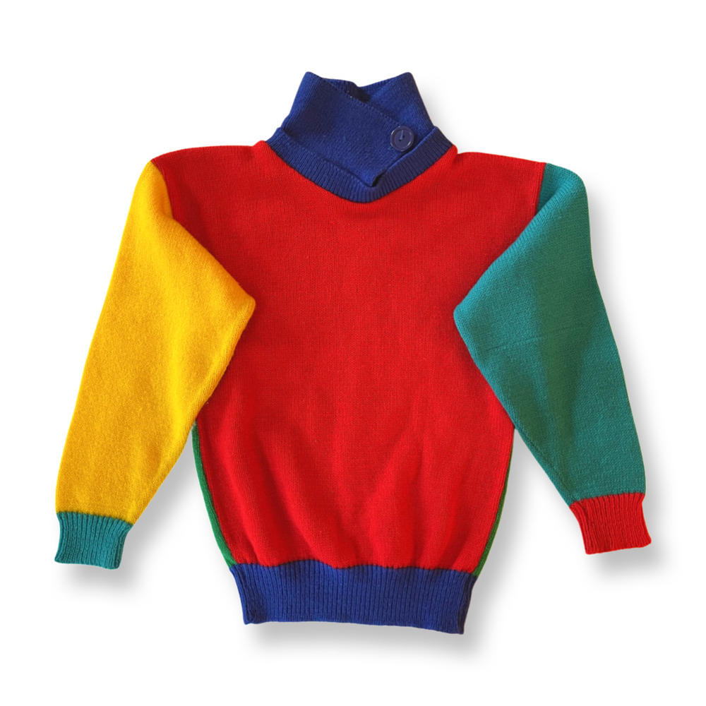 Vintage Grand Knitwear Colorblock Sweater - 4T-5T